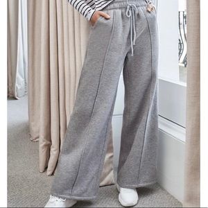 Grey seam front sweatpants